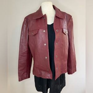 Nine West Red Leather Jacket